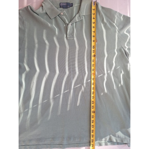 Polo Ralph Lauren Mens 2XLT Tall Sage Green Pique Cotton Short Sleeve Golf Polo - Picture 4 of 7